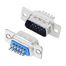 2 Pcs DB15 Solder Connector RS232 15 Pin D-Sub Male VGA Adapter Connectors picture