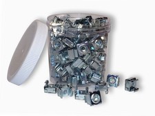 Zinc 1032 Cage Nuts 100 PCS USA Made Server Rack Mounting Hardware picture