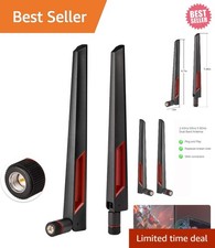 Upgrade Your Network: Dual Band SMA Male WiFi Antenna 2-Pack for Home/PC picture