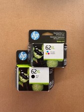 HP 62XL Black & 62 Tri-Color Combo Pack Ink Cartridges 2025-2026 picture