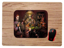HORROR MOVIE CHARACTERS PLAYING POKER  MOUSE PAD HOME OFFICE GIFT GAMING  picture
