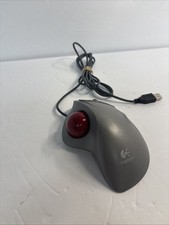 Logitech TrackMan Wheel Mouse USB Optical Trackball Silver T-BB18 Genuine picture