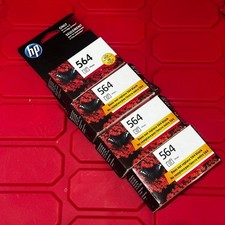 Lot of 4 Genuine HP 564 Photo Printer Ink Cartridge - Photosmart New - Dec 2024 picture
