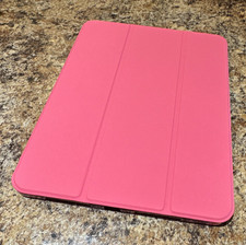 iPad Pink Folding Folio Case Cover, Clear TPU Back, Magnetic Stand picture