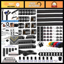 327 PCS Cable Management Kit - 4 Cable Sleeves, 65 Cable Clips, Organize Wires picture