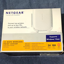 NETGEAR WGPS606 Wireless Print Server 54 Mbps Wi-Fi 802.11g 4-Port Switch picture