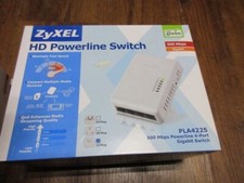 Zyxel HD Powerline 500 PLA4205 Adapter and PLA4225 4 Port Gigabit Switch Kit picture