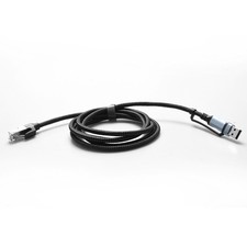 1.8M Braided Ethernet Cable USB-A Type-C to RJ45 100Mbps for Laptop Tablet Phone picture