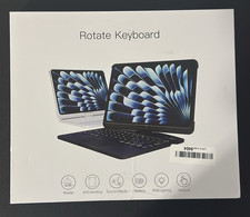 Rotate Keyboard Compact Tablet Keyboard Case Built-In Battery RGB Lighting Black picture