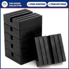 6 Pack Universal Floor Jack Rubber Pad - Anti-Slip Square Adapter for Car Lift, picture
