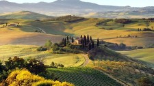 Landscape nature sunlight tuscany italy Custom Gaming Mat Desk picture
