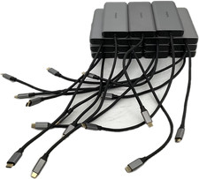 Lot of 15 Zmuipng USB C Hub Type-C 3.0 Female Gray Universal Laptop Docks picture