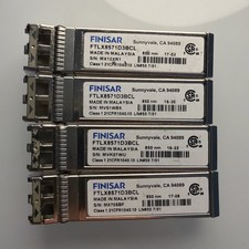 Lot of 4 Finisar FTLX8571D3BCL 10Gb SFP+ DualLC 850nm 300m Multimode Transceiver picture