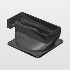 Fan Shroud for AMD Radeon Pro V620 V340 80mm Fan Cooling Duct 3D Printed picture