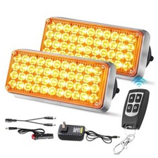 Upgraded Wireless Strobe Lights w/Remote Control for Trucks Amber picture