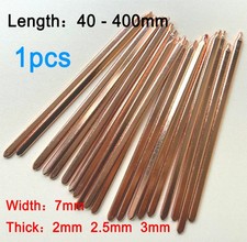 1*Copper Flat Heat Pipe for Cooling Laptop CPU/GPU Heatsink 40-400mm L Width 7mm picture