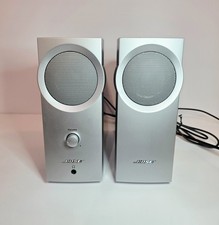 BOSE Companion 2 Multimedia Computer Speakers Silver Power Supply & Cords Tested picture