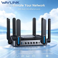 WAVLINK 6000Mbps WiFi 6 Wireless Router 2.5Gbps WAN/LAN 4*LAN USB A Port AI QoE picture