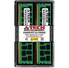 A-Tech 256GB 2x 128GB 2S4Rx4 PC4-21300 ECC LRDIMM DDR4 2666MHz Server Memory RAM picture