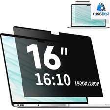 Magnetic Laptop Privacy Screen 16 Inch 16:10, Removable Matte Anti Glare Blue... picture