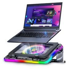 AICHESON Gaming Laptop Cooling Pad with Full RGB Lights, Powerful 5V, 5V picture