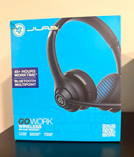 JLab Go Work Wireless On-Ear Bluetooth Multipoint Headset Boom Mic Black picture