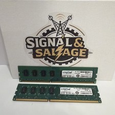 Lot of 2 Crucial 16gb (8GB x2) PC3-14900 DDR3L 1866 UDIMM  CT102464BD186D.M16FN picture