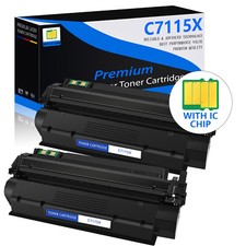 2 PACK for HP C7115X 15X Toner Cartridge LaserJet 3310mfp 3320 3320mfp 3320n picture