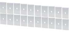 20 Pack 1 Port Keystone Insert Jack CAT5 CAT6 RJ45 Coax 1-Gang Wall Plate WHITE picture