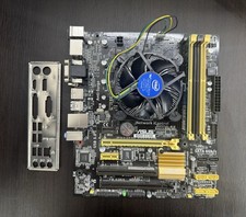 ASUS B85M-E Motherboard - I/O Shield, I5-4590, Intel Heatsink, 8 GB Crucial DDR3 picture