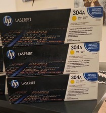 New Genuine OEM HP 304A YELLOW(3) and MAGENTA(1) Toner Cartridges Factory Sealed picture