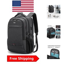 Elegant 17-Inch Laptop Backpack with USB Charging for Travel - Water Resistant picture