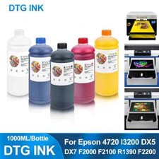 5x1000ml dtg ink for Eps DX5 DX6 DX7 DX9 XP600 L1800 1390 i3200 4720 printer picture
