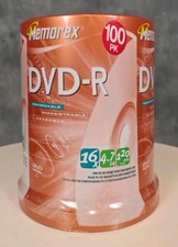 NEW SEALED Memorex DVD-R 100 Pack (4.7 GB) Up To (16X Speed) (120 Minutes) picture