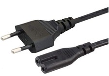 (2 Pack) European EU 2- Slot Printer Power Cord Cable, Non-Polarized (IEC-320... picture