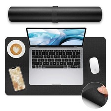 Non-Slip Waterproof PU Leather Desk Mat, 23.6
