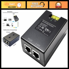 24V Gigabit PoE Injector Adapter | 12V/24V DC Input | 24W Passive Mode for Solar picture
