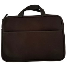 Black Neoprene Laptop Sleeve Case Padded Bag with Handles 14 inch Tech Bag picture