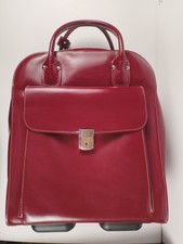 Mcklein Red Leather Women Wheeled Professional Laptop Briefcase Bag For Office  picture