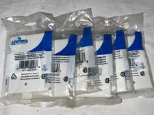 Lot of 6 Leviton 41080-4WP Wall Plates QUICKPORT WHITE WALLPLATE COMMERCIAL picture
