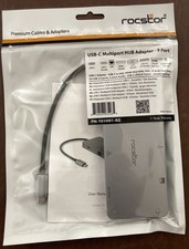 Rocstor USB-C 9-Port Hub HDMI VGA RJ45 2x USB 3.0 SD/TF Gray Y01H01-AG picture