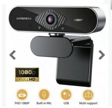 Depstech Webcam With Microphone 1080P HD Webcam With Auto Light Correction NIB picture