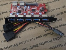 Inateck KTU3FR-502U 7-Port USB 3.0 5Gbps PCIe Expansion Adapter Card - TESTED picture