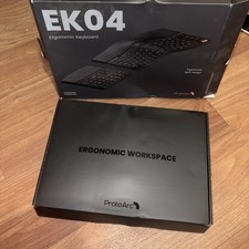 ProtoArc Wireless Ergonomic Keyboard EK04 2.4GHz With Numeric Keypad - Black picture