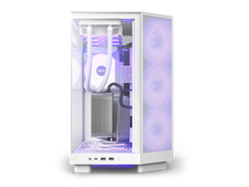 H6 FLOW RGB Compact Dual-Chamber Mid-Tower Airflow Case, White, CC-H61FW-R1 NZXT picture