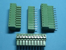 50 pcs Pitch 3.5mm 10 way/pin Screw Terminal Block Connector Green Plugable Type picture
