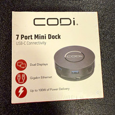 CODi 7 Port Mini Dock USB-C Docking Station HDMI Gigabit Ethernet Black A01058 picture