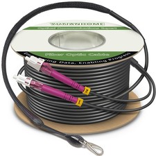 250ft/75m OD-5mm Industrial TPU OM4 Fiber LC to LC Outdoor Armored Fiber Patc... picture