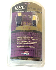New Belkin USB2 Hi-Speed Cable 24K Gold Plated Connectors A Plug/B Plug 6’ Wire picture