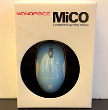 Monoprice MiCO Wired USB Optical Gaming Mouse 1600 DPI 3-Button Blue PID10231 picture